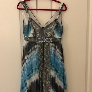 LAST CALL: Blue and Black Flowing Dress